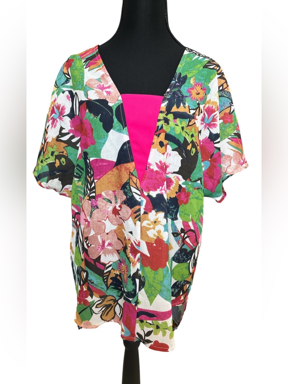Jade by Melody Tam Floral Garden Party Flowy Top, M